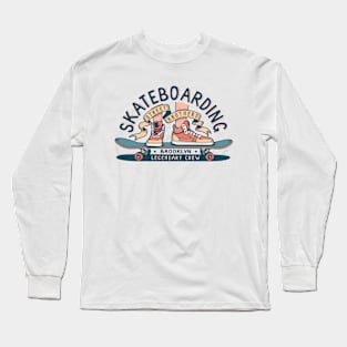 Authentic Skateboarding vintage print design for T-shirt Long Sleeve T-Shirt